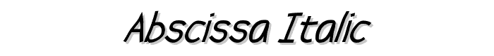Abscissa Italic font